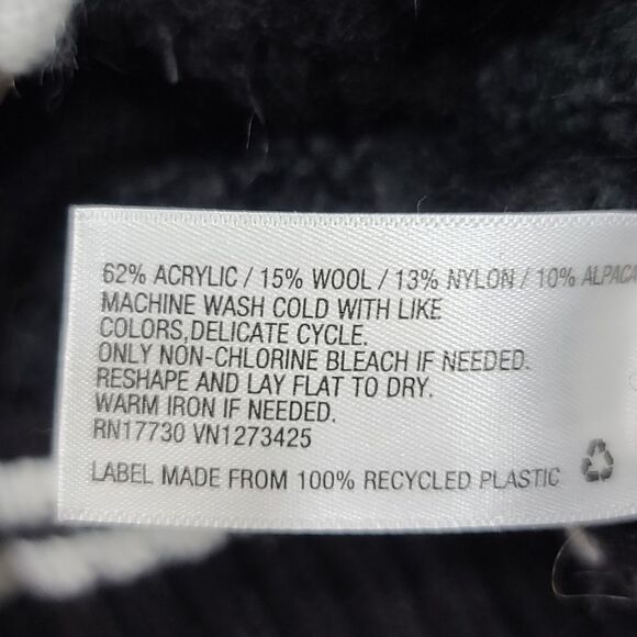 A New Day Womens Fuzzy Black Bomber Jacket - Picture 15 of 15